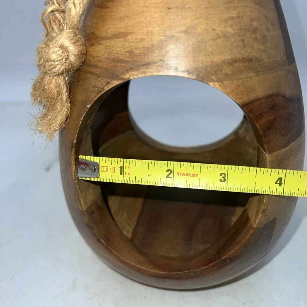 Smith & Hawken Bird Hanging Planter Solid Wood Beautiful 8.5